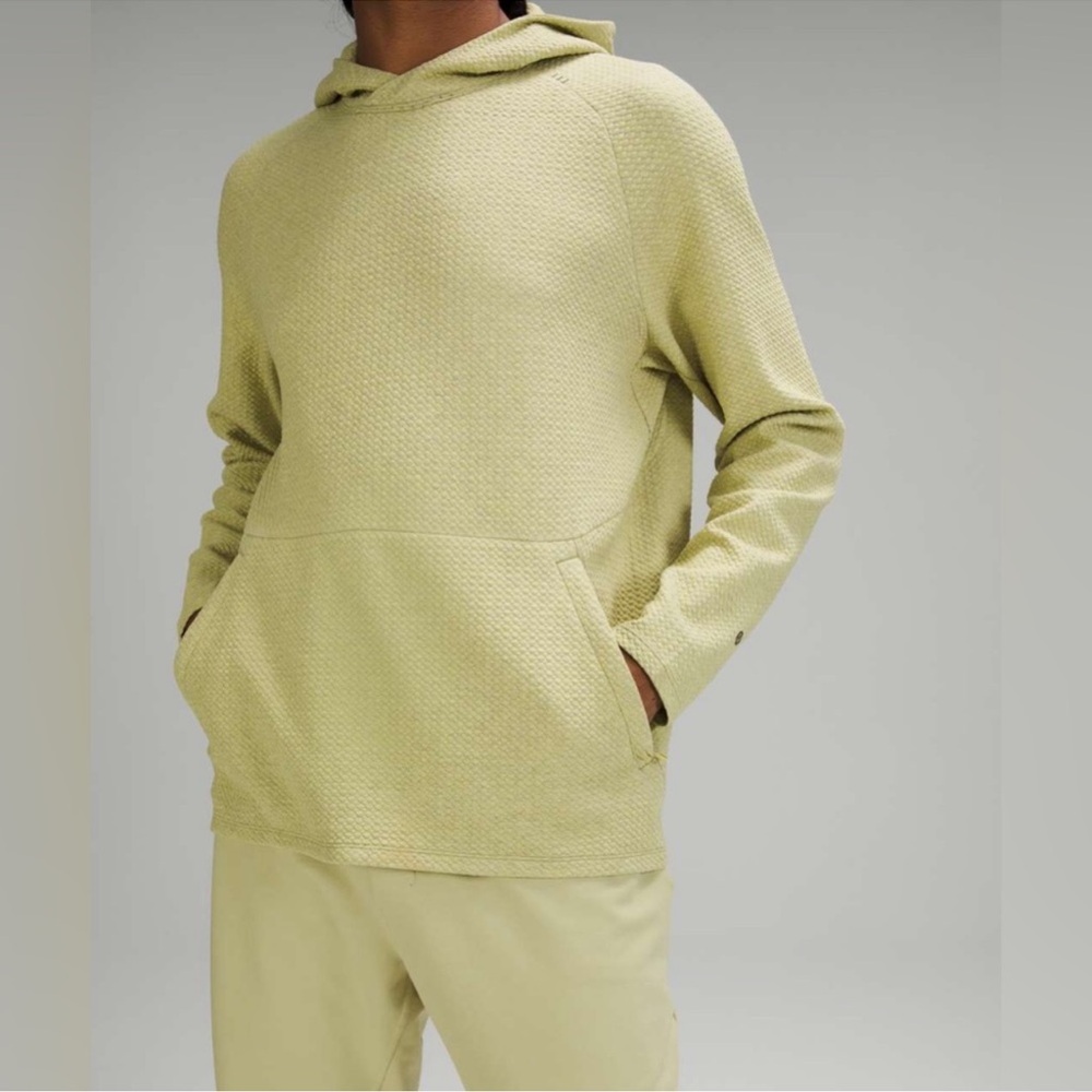 Lululemon At Ease Hoodie in Heathered Dew Green Black Size Small